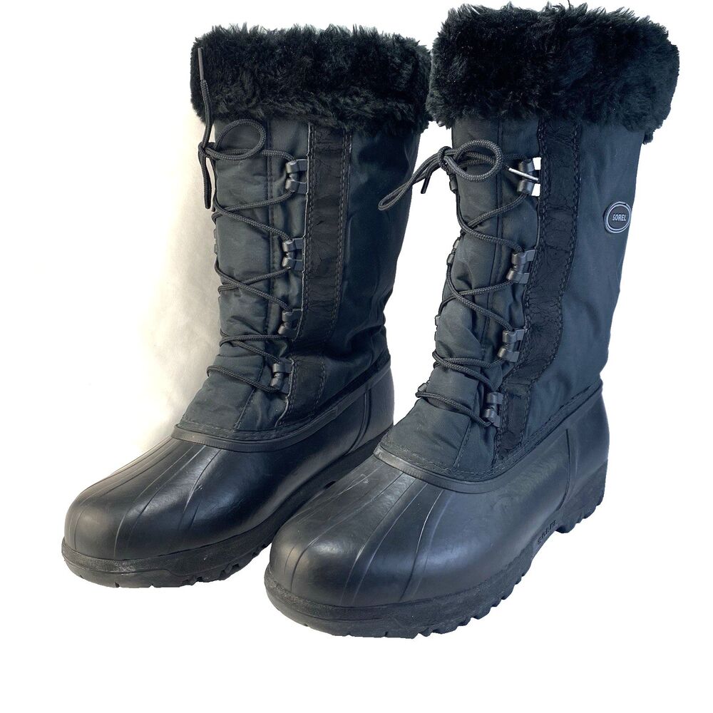 Sorel Women’s 11 Cold Weather Boots Rubber/Fabric Waterproof Removeable Liner